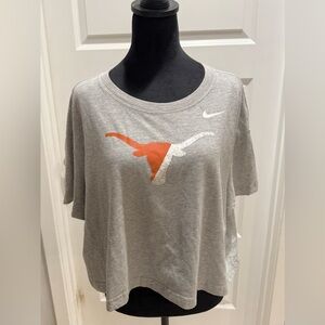 University of Texas Nike Women's Heather Gray Tee with Orange and White Logo